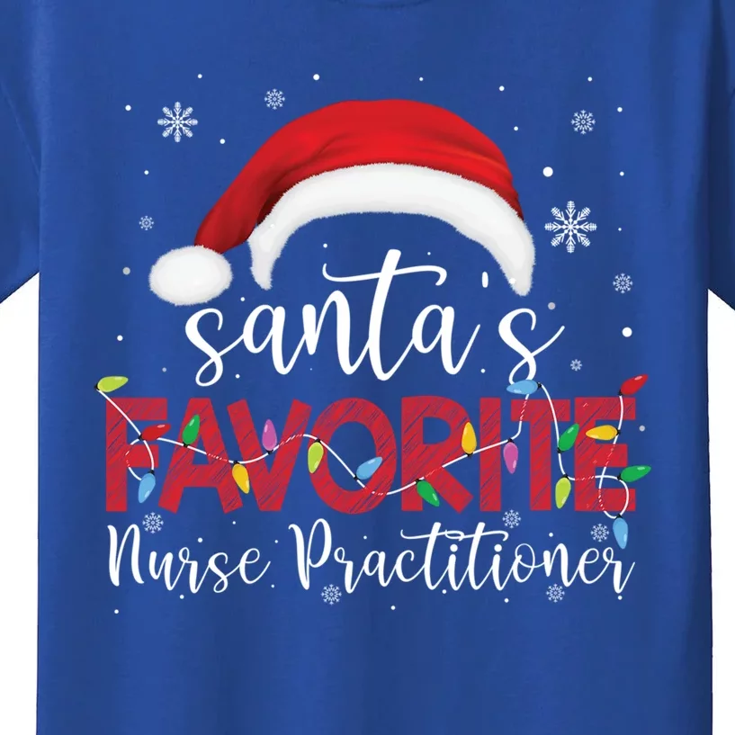 Ugly Sweater Christmas Santas Favorite Nurse Practitioner Cool Gift Kids T-Shirt