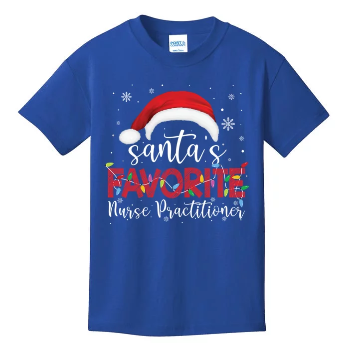 Ugly Sweater Christmas Santas Favorite Nurse Practitioner Cool Gift Kids T-Shirt