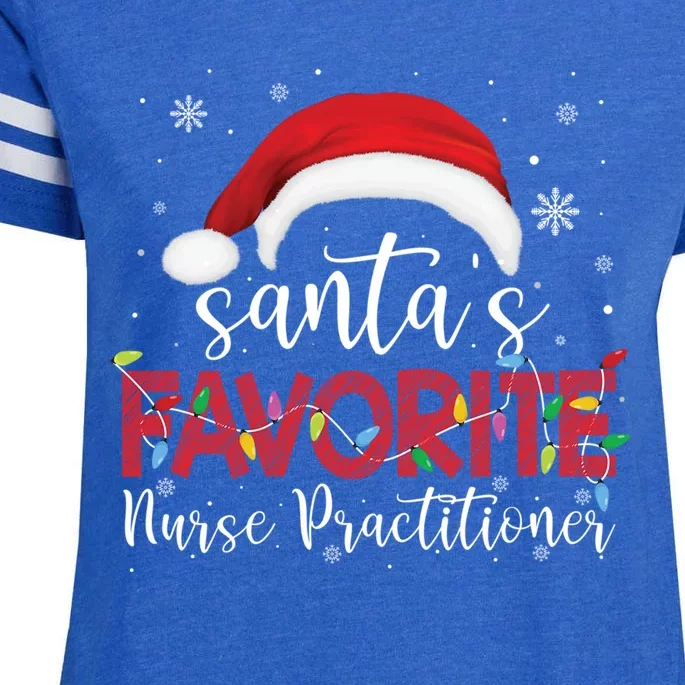 Ugly Sweater Christmas Santas Favorite Nurse Practitioner Cool Gift Enza Ladies Jersey Football T-Shirt