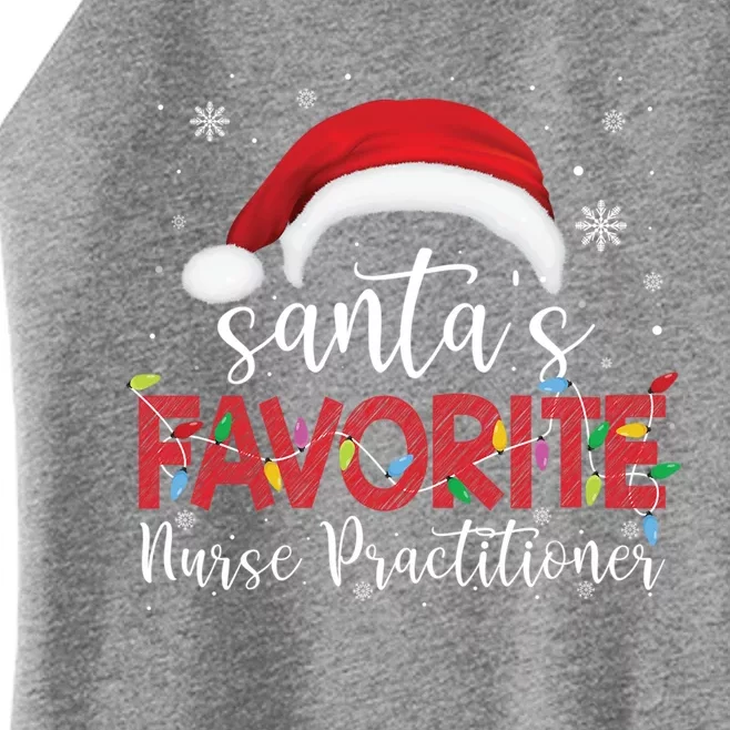 Ugly Sweater Christmas Santas Favorite Nurse Practitioner Cool Gift Women’s Perfect Tri Rocker Tank