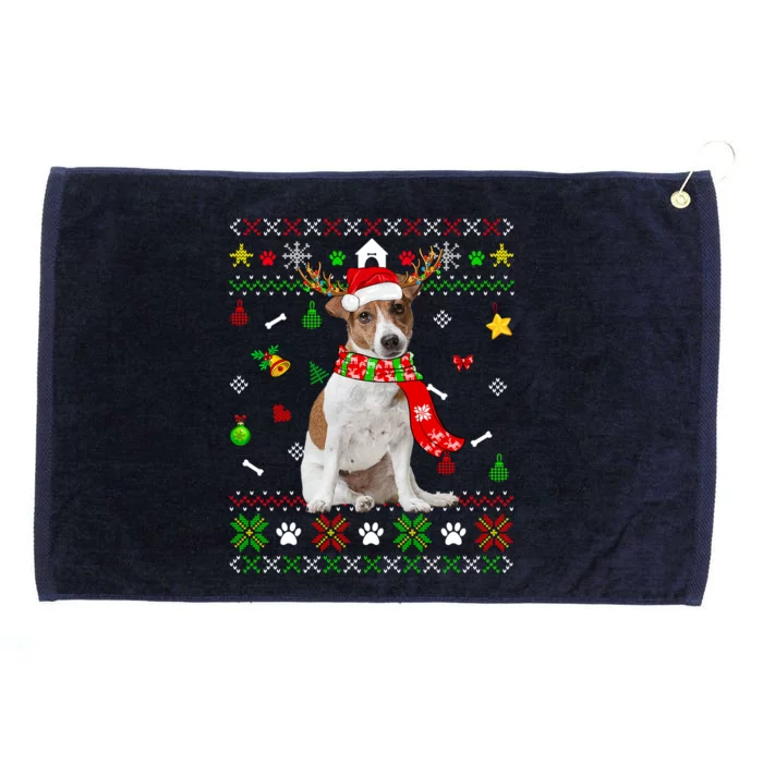 Ugly Sweater Christmas Jack Russell Terrier Dog Xmas Pajama Meaningful Gift Grommeted Golf Towel