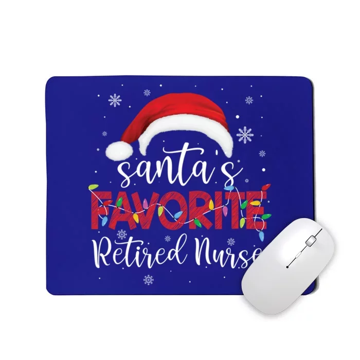 Ugly Sweater Christmas Santas Favorite Retired Nurse Xmas Cute Gift Mousepad