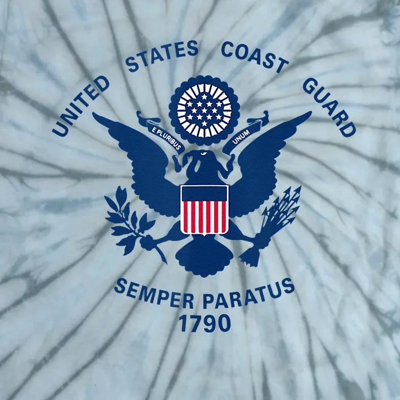 United States Coast Guard USCG Logo Police Veteran Patriotic Tie-Dye T-Shirt