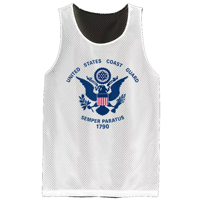 United States Coast Guard USCG Logo Police Veteran Patriotic Mesh Reversible Basketball Jersey Tank