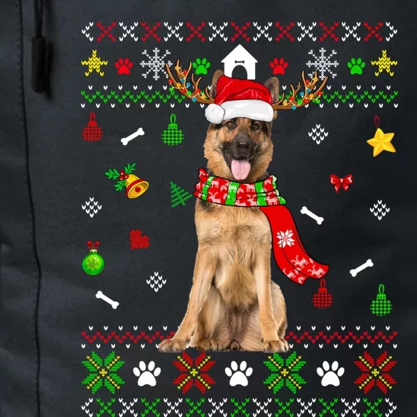 Ugly Sweater Christmas Ger Shepherd Dog Puppy Xmas Pajama Gift Daily Commute Backpack