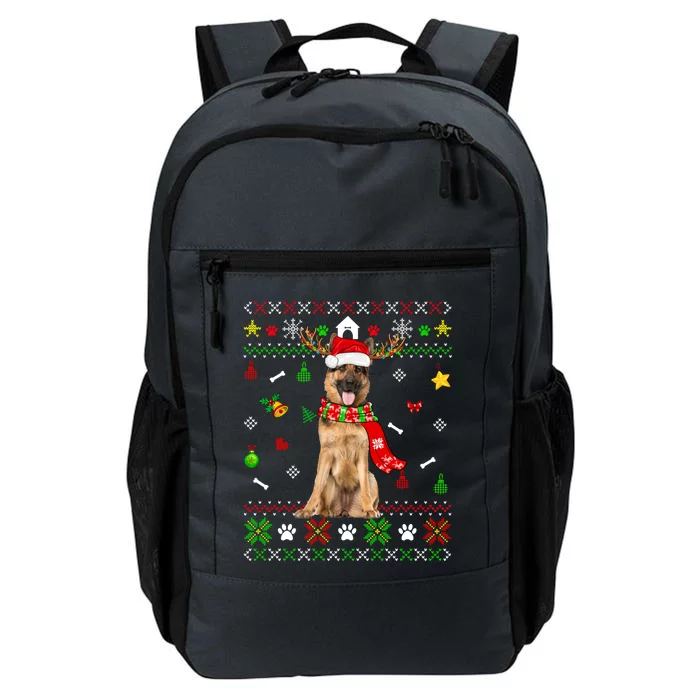 Ugly Sweater Christmas Ger Shepherd Dog Puppy Xmas Pajama Gift Daily Commute Backpack