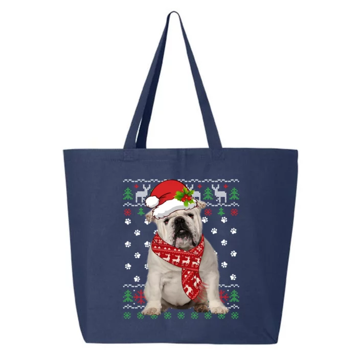 Ugly Sweater Christmas English Bulldog Dog Puppy Xmas Pajama Great Gift 25L Jumbo Tote