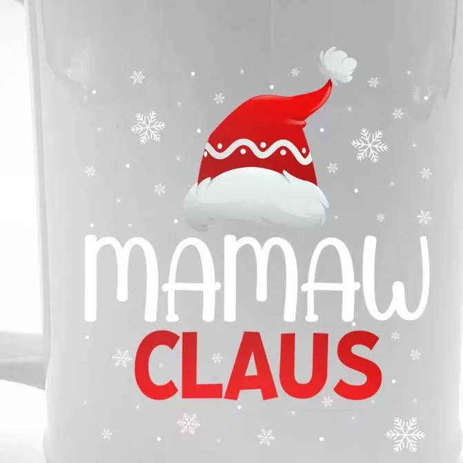 Ugly Sweater Christmas Matching Costume Mamaw Claus Gift Front & Back Beer Stein