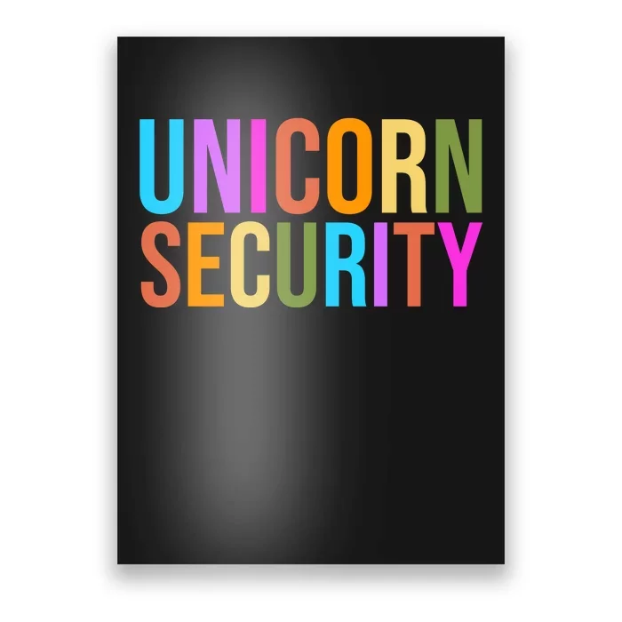 Unicorn Security Colorful Poster