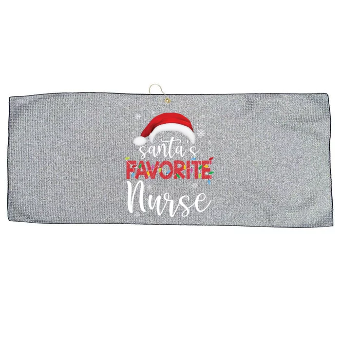 Ugly Sweater Christmas Santas Favorite Nurse Xmas Gift Large Microfiber Waffle Golf Towel