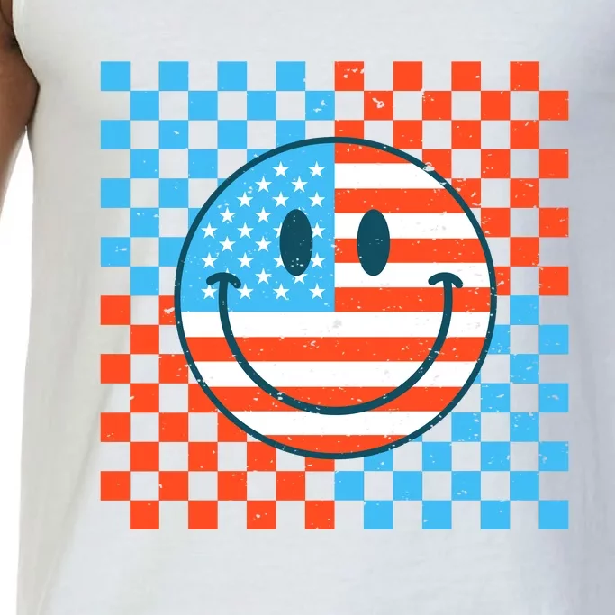 Usa Smiley Checkerboard Comfort Colors® Tank Top