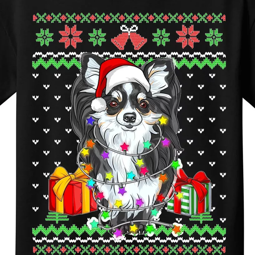 Ugly Sweater Christmas Lights Chihuahua Dog Puppy Lover Kids T-Shirt