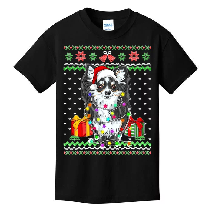 Ugly Sweater Christmas Lights Chihuahua Dog Puppy Lover Kids T-Shirt