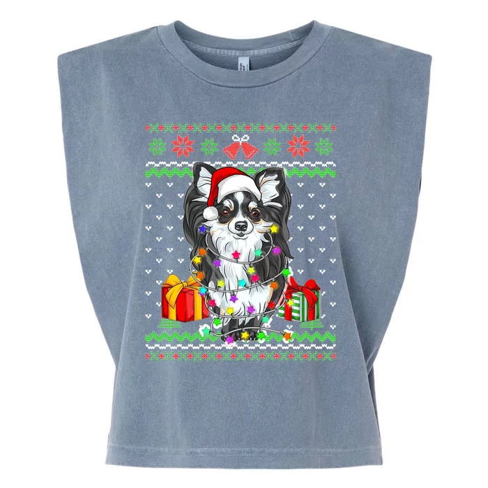 Ugly Sweater Christmas Lights Chihuahua Dog Puppy Lover Garment-Dyed Women's Muscle Tee