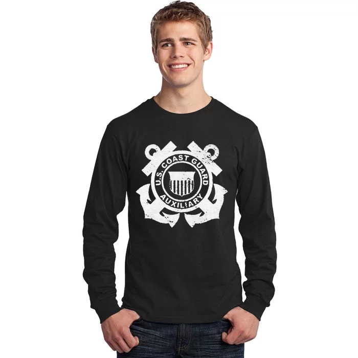 UNITED STATES COAST GUARD AUXILIARY USCG USCGA FLAG Tall Long Sleeve T-Shirt