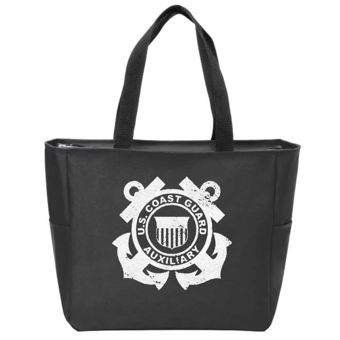 UNITED STATES COAST GUARD AUXILIARY USCG USCGA FLAG Zip Tote Bag