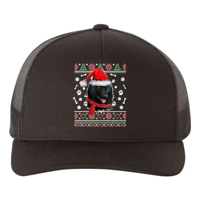 Ugly Sweater Christmas Schipperke Dog Santa Hat Pajama Xmas Yupoong Adult 5-Panel Trucker Hat