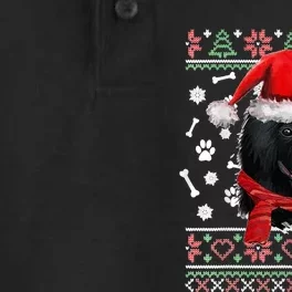 Ugly Sweater Christmas Schipperke Dog Santa Hat Pajama Xmas Dry Zone Grid Performance Polo