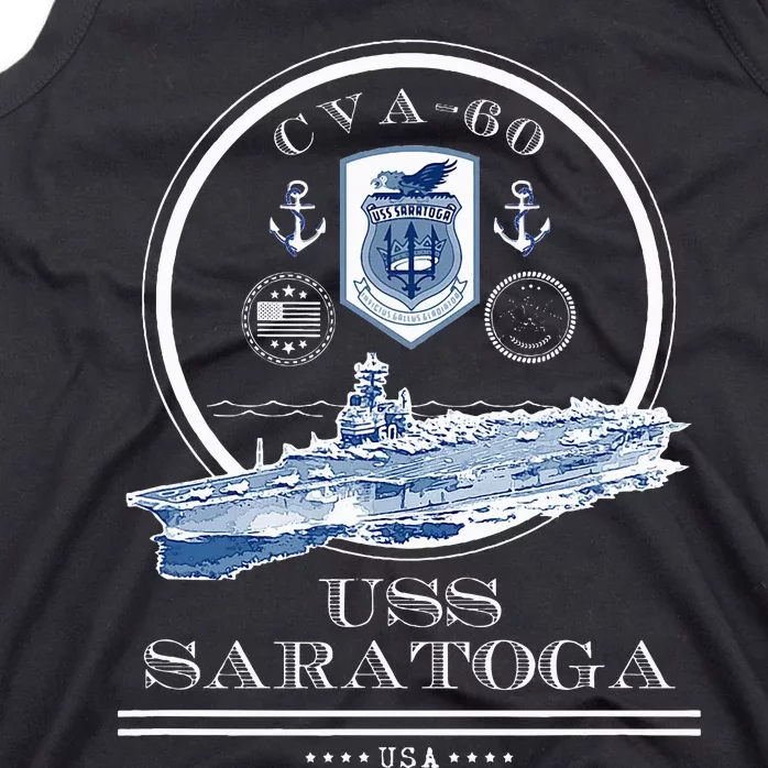 USS Saratoga CVA60 Naval Ship Military Aircraft Carrier Tank Top