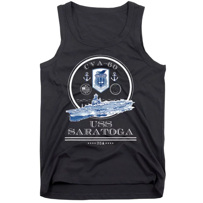 USS Saratoga CVA60 Naval Ship Military Aircraft Carrier Tank Top