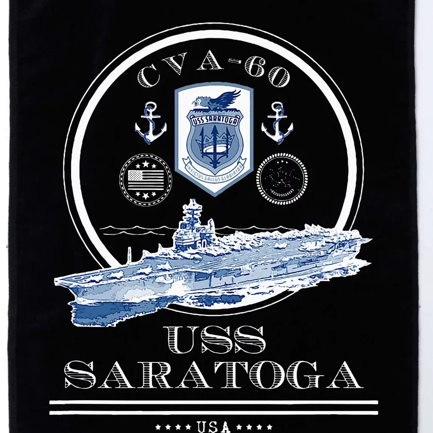 USS Saratoga CVA60 Naval Ship Military Aircraft Carrier Platinum Collection Golf Towel