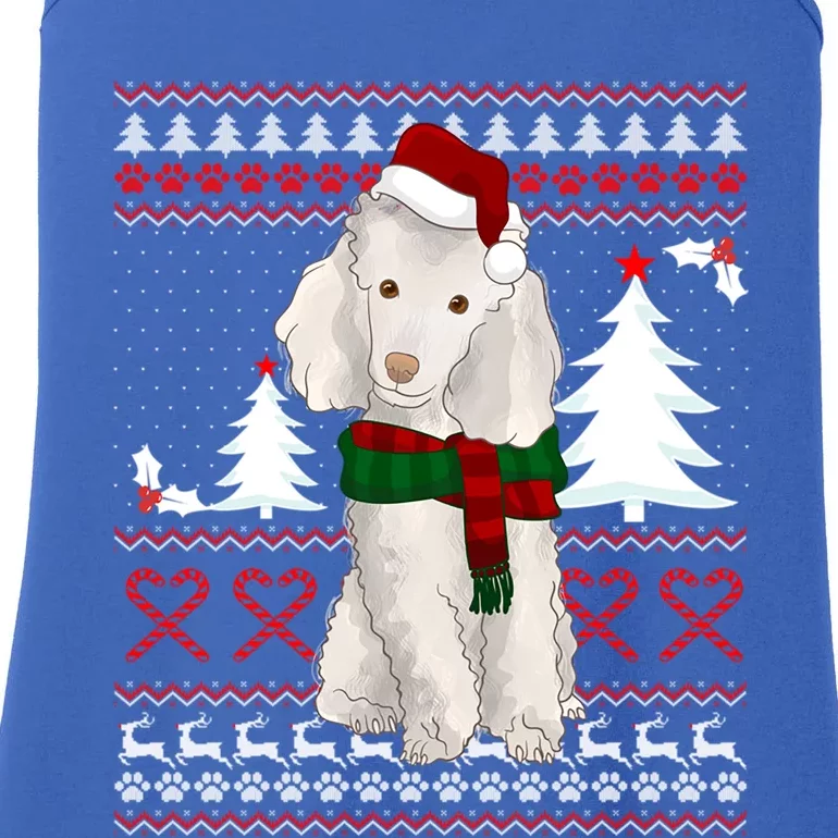 Ugly Sweater Christmas Poodle Christmas Cute Gift Ladies Essential Tank