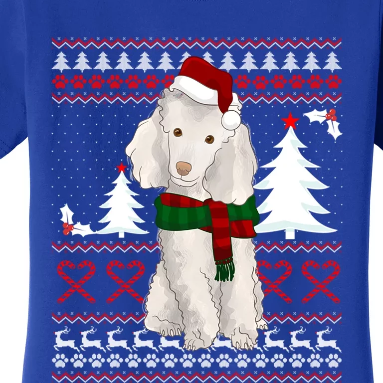 Ugly Sweater Christmas Poodle Christmas Cute Gift Women's T-Shirt