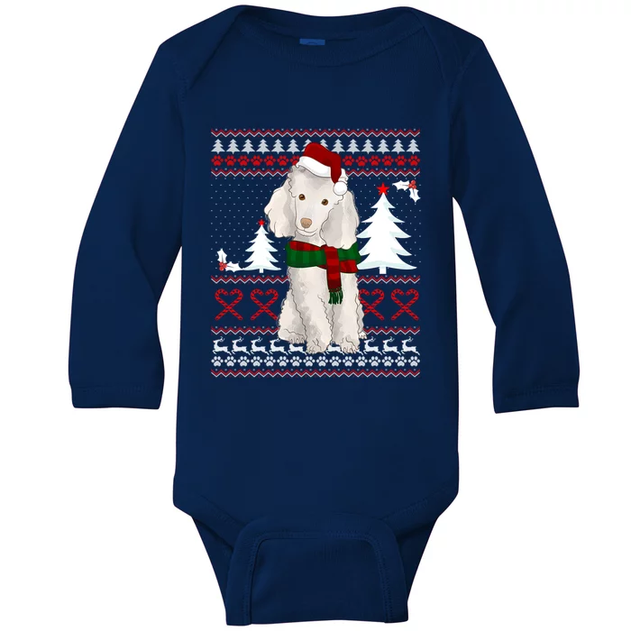 Ugly Sweater Christmas Poodle Christmas Cute Gift Baby Long Sleeve Bodysuit