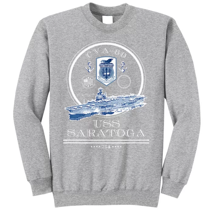 USS Saratoga CVA60 Naval Ship Military Aircraft Carrier Tall Sweatshirt