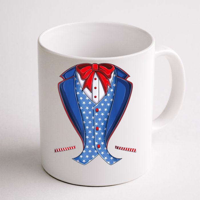 Uncle Sam Costume Hat Usa Flag Fourth 4th Of July Mom Dad Front & Back Coffee Mug