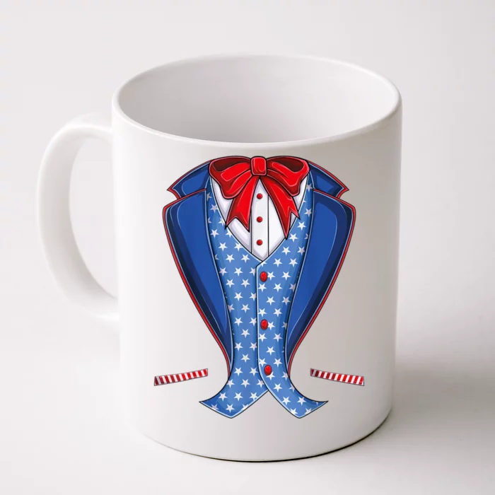 Uncle Sam Costume Hat Usa Flag Fourth 4th Of July Mom Dad Front & Back Coffee Mug