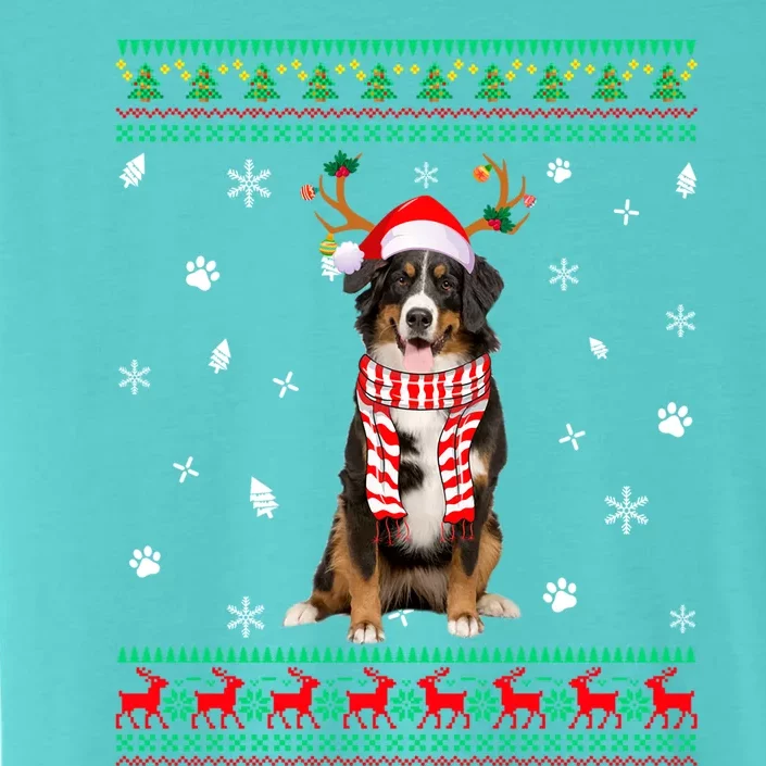 Ugly Sweater Christmas Bernese Mountain Dog Santa Reindeer Gift ChromaSoft Performance T-Shirt