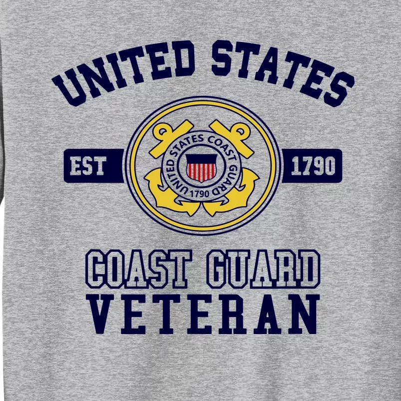 United States Coast Guard Auxiliary Military Veteran Tall Sweatshirt