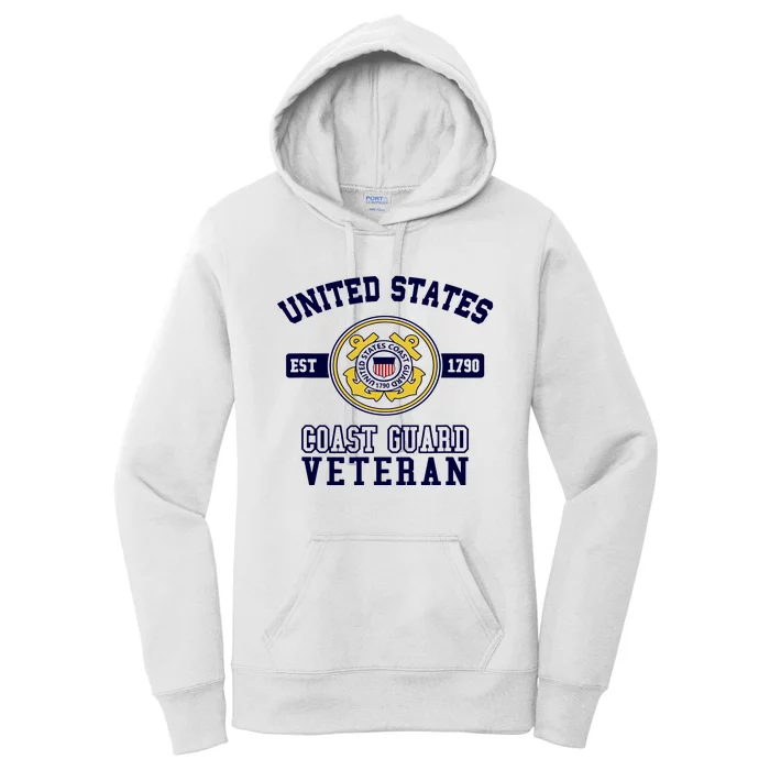 United States Coast Guard Auxiliary Military Veteran Women's Pullover Hoodie