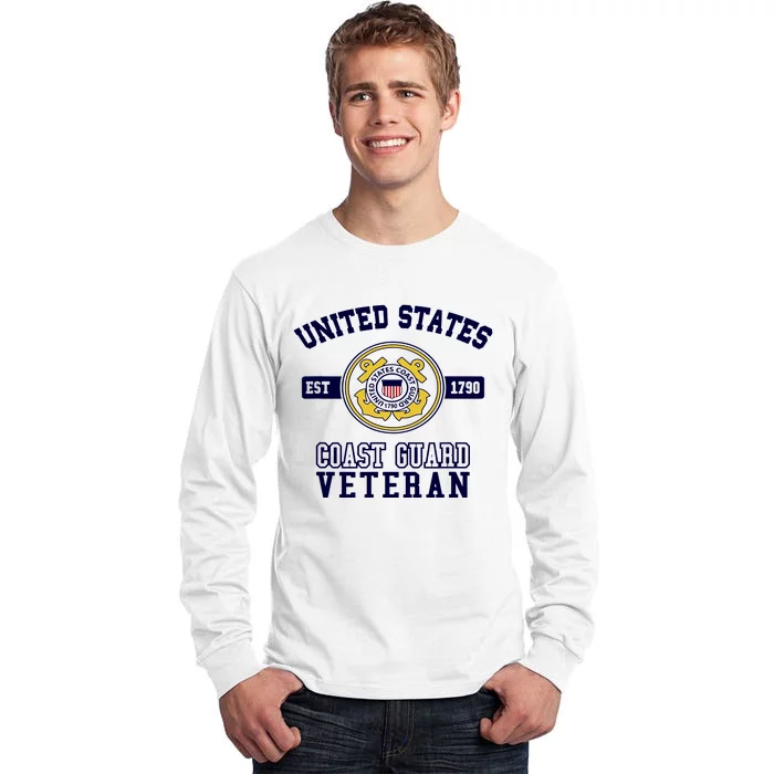 United States Coast Guard Auxiliary Military Veteran Tall Long Sleeve T-Shirt