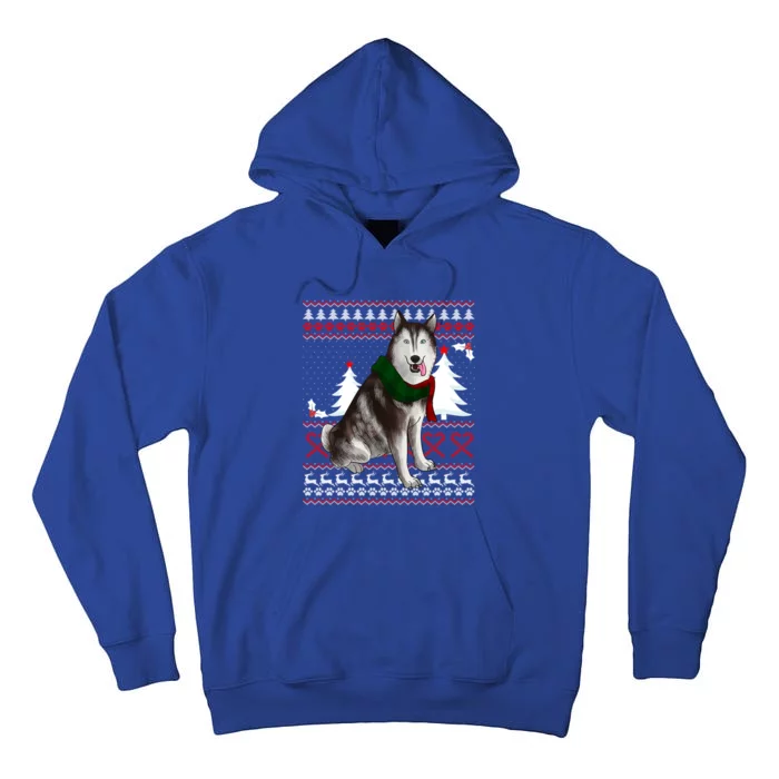 Ugly Sweater Christmas Siberian Husky Christmas Meaningful Gift Tall Hoodie