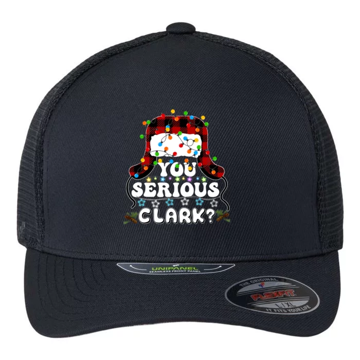 U Serious Clark Christmas Vacation Ugly Christmas Sweater Flexfit Unipanel Trucker Cap