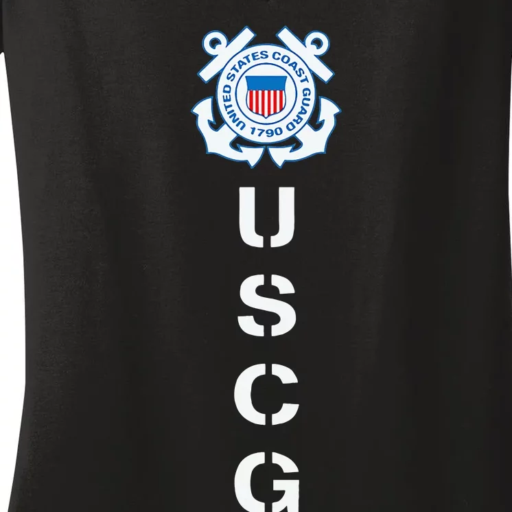 United States Coast Guard Uscg Women's V-Neck T-Shirt