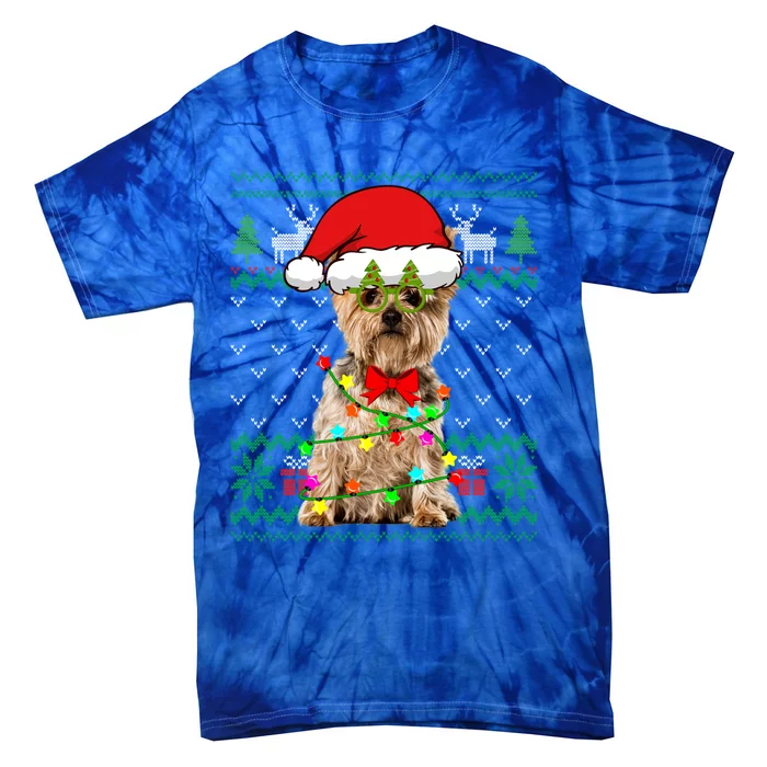 Ugly Sweater Christmas Lights Yorkshire Terrier Dog Puppy Meaningful Gift Tie-Dye T-Shirt