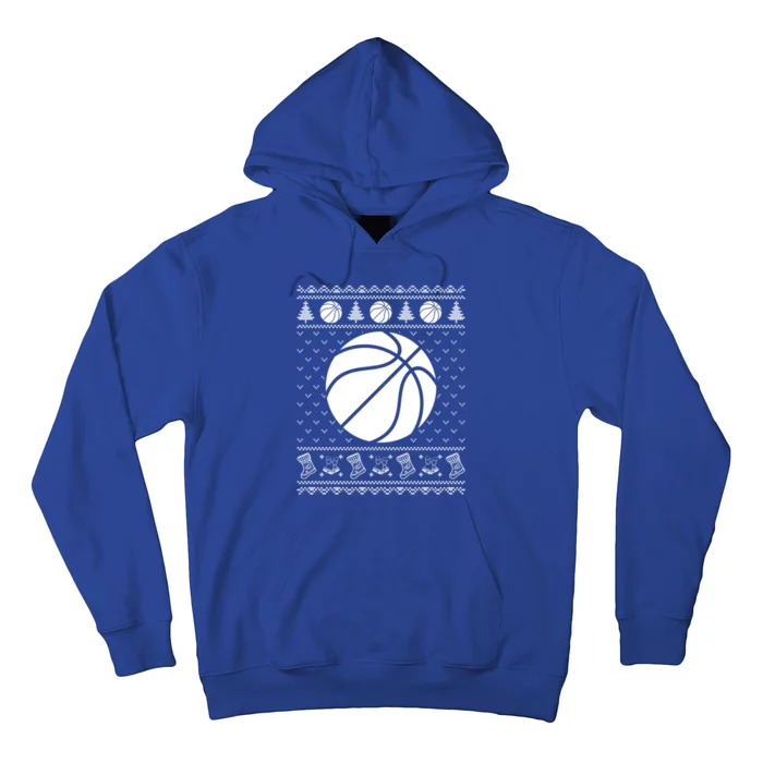 Ugly Sweater Christmas Holiday Design Funny Basketball Xmas Gift Hoodie