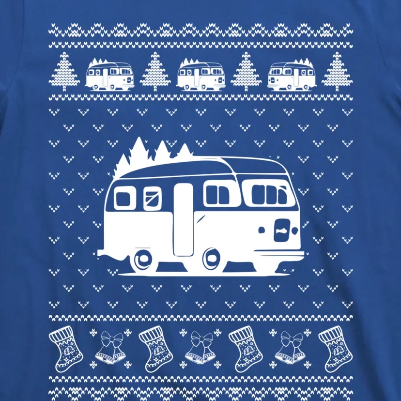 Ugly Sweater Christmas Holiday Design Funny Camper Xmas Great Gift T-Shirt