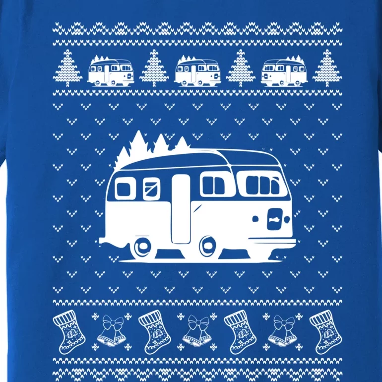 Ugly Sweater Christmas Holiday Design Funny Camper Xmas Great Gift Premium T-Shirt