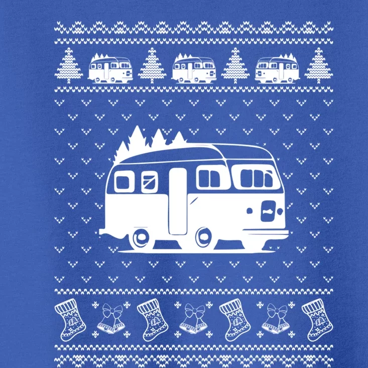 Ugly Sweater Christmas Holiday Design Funny Camper Xmas Great Gift Toddler T-Shirt