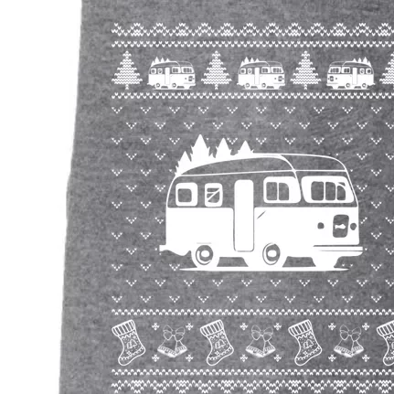 Ugly Sweater Christmas Holiday Design Funny Camper Xmas Great Gift Doggie 3-End Fleece Hoodie