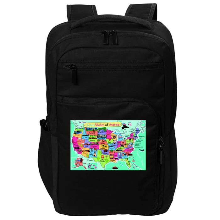 United States Cartoon Drawing Impact Tech Backpack