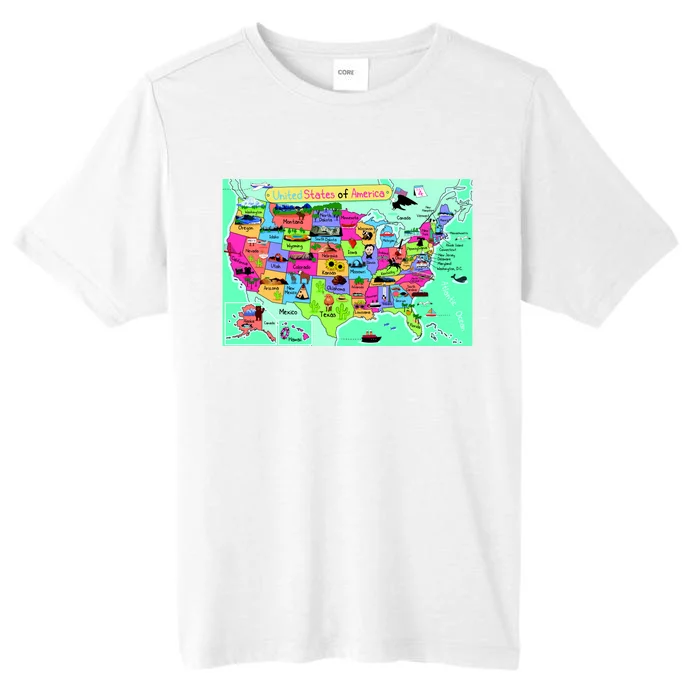 United States Cartoon Drawing ChromaSoft Performance T-Shirt