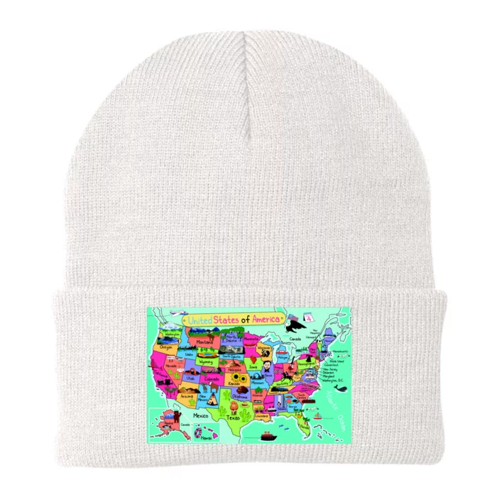 United States Cartoon Drawing Knit Cap Winter Beanie