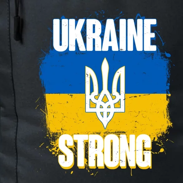 Ukraine Strong Distressed Painted Flag I Stand With Ukraine Daily Commute Backpack