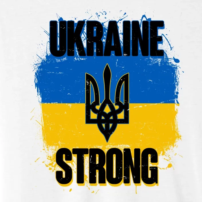 Ukraine Strong Distressed Painted Flag I Stand With Ukraine ChromaSoft Performance T-Shirt