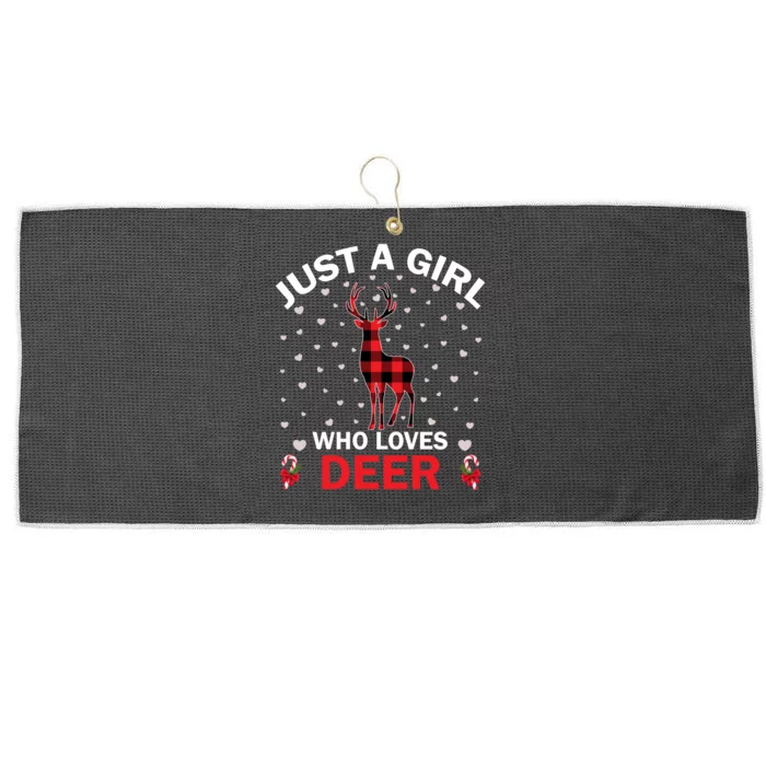 Ugly Style Deer Red Plaid Matching Christmas Funny Gift Large Microfiber Waffle Golf Towel